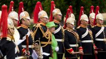 The Queen with the Band of the Blues and Royals in 2009 (Picture: John Henshall/Alamy Stock Photo). The Queen with the Band of the Blues and Royals in 2009 (Picture: John Henshall/Alamy Stock Photo).