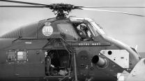 IMAGE ID G47H8B Prince Charles in cockpit of Wessex helicopter at RNAS Yeovilton 12121974 CREDIT PA Images, Alamy Stock Photo EXP 14112023.jpg