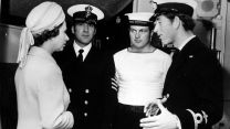 The future King was serving on board the vessel at the time of his mother's visit (Picture: PA Images/Alamy Stock Photo). The future King was serving on board the vessel at the time of his mother's visit