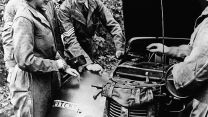 Princess Elizabeth working on an Austin 10 Light Ultility Vehicle during the Second World War (Picture: PA Images/Alamy Stock Photo).