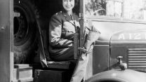 Princess Elizabeth at the wheel of a military vehicle during her time in the Auxiliary Territorial Service (Picture: PA Images/Alamy Stock Photo).