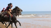 Household Cavalry Take Horses On Holiday