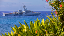 Idyllic weather as the Royal Navy helped protect the environment of one of the most isolated islands on the planet 