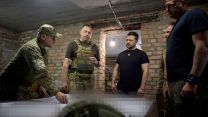 resident Volodymyr Zelenskyj visits on 15.08. 2023 troops on the front in the Zaporizhia region