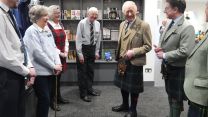 King Charles III meets staff during a visit to the Gordon Highlanders Museum CREDIT PA.jpg