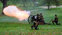 King’s Troop Royal Horse Artillery firing a 41-gun salute King Charles' 74th birthday 14112022 CREDIT MOD Crown Copyright.jpg 
