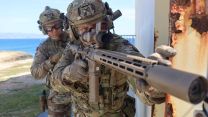 Knight’s Stoner 1 (KS-1) rifle (designated L403A1) Royal Marine Commando Forces 070923 CREDIT ROYAL NAVY 1