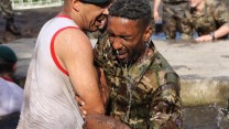 England Footballers Endure Royal Marines Boot Camp 