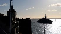 The last warship from CSG21, HMS Kent, arrived back into Portsmouth after her deployment (Picture: Royal Navy). Last warship from CSG21 HMS Kent has arrived back into Portsmouth after her deployment 10122021 CREDIT Royal Navy.jpeg