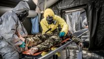 Medics work to decontaminate a patient during Royal Navy NATO exercise 05082022 CREDIT Royal Navy.jpg