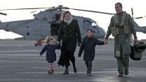 A member of 820 Naval Air Squadron returning to RNAS Culdrose after deployment on Carrier Strike Group 21 (Picture: Royal Navy). Member of 820 Naval Air Squadron returning to RNAS Culdrose after returning from the Carrier Strike Group 21 (CSG21) deployment 081221 CREDIT Royal Navy.jpg