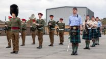Members of 4 SCOTS practice a drill in preparation of the Duke of Edinburgh's funeral (Picture: MOD).