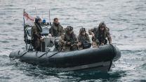 Royal Marines from 43 Commando Fleet Protection Group on Exercise Serpent Rock in the waters of Gibraltar (Picture: Royal Navy).