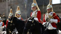 Members of The Household Cavalry Mounted Regiment on the occasion of the Presentation of the Honours of Scotland to The King and Queen