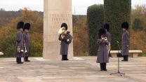 Members of the Band of the Scots Guards perform at the NMA on Remembrance Day Armistice Day.