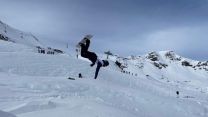 Mid trick during Snowboard Slope Style event at Meribel Inter Services Championship 03022022 CREDIT BFBS.jpeg