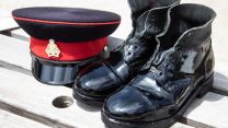 Military hat and boots pictured during researshals for Queen's birthday (Picture: MOD Gibraltar).