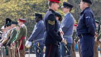 Military personnel from all three services at Pirbright British Army Camp in preparation for the Duke of Edinburgh's funeral (Picture: MOD).