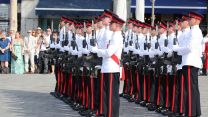 Military personnel rehearse ahead of the Queen's birthday (Picture: MOD Gibraltar).
