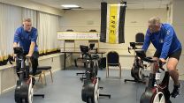 Lt Cdr Packer and Lt Cdr Cox undertake challenge to cycle 1 million metres in 50 hours