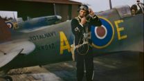 Sub-Lieutenant Harold Salisbury prepares for a sortie in Supermarine Seafire Mk lb NX942 'AC-E' of 736 Naval Air Squadron at RNAS Yeovilton, September 1943 (Picture: IWM).