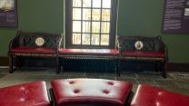 New benches in the Nelson Room view the Nelson Pediment in the courtyard 25032022 CREDIT BFBS.jpg