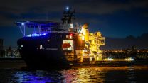 New subsea protection ship arrives at Cammell Laird, Birkenhead (Picture: MOD).