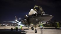 Photo by Corporal Amy Lupton depicts an F-35 from 617 Squadron undergoing post-flight checks at Nellis Air Force Base in the US (Picture: MOD).