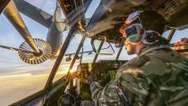 Photo by Senior Aircraftsman Tom Cann depicts Hercules C-130 flown by 47 Squadron transiting across Europe (Picture: MOD).