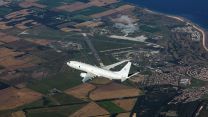 P-8A Poseidon over RAF Lossiemouth taken from a 100 sqn hawk from RAF Leeming 01092021 CREDIT MOD