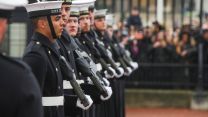 Sailors stand to attention (Picture: Royal Navy).