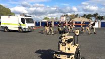 Personnel tow a lorry as part of the Captain Tom 100 Challenge (Picture: MOD).