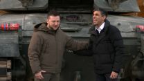 Prime Minister Rishi Sunak and President of Ukraine Volodymyr Zelensky Lulworth Camp 08022023 CREDIT POOL