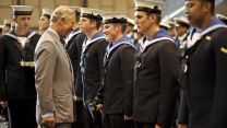 Prince Charles gives out Afghanistan campaign medals to Navy personnel in July 2010 (Picture: PA/ Alamy).