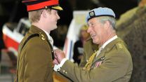 Prince Harry Being Awarded Flying Wings By Prince Charles CREDIT M0D