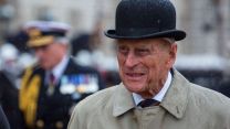 Prince Philip meeting Royal Marines cadets during his final public engagement