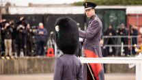 Prince of Wales takes the salute at St. David's Day Parade in Windsor 01032023 CREDIT MOD Crown Copyright.jpg