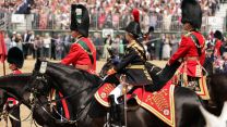 Princess Anne and Prince William together at Trooping the Colour in London (Picture: MOD Crown Copyright).