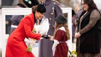 Princess of Wales is presented flowers during St. David’s Day parade 01032023 CREDIT MOD Crown Copyright.jpg 