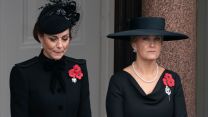 Princess of Wales and Duchess of Edinburgh watching the service