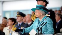 The monarch officially names the Royal Navy's new aircraft carrier HMS Queen Elizabeth at Rosyth, July 2014 (Picture: MOD). The monarch officially names the Royal Navy's new aircraft carrier HMS Queen Elizabeth at Rosyth, July 2014 (Picture: MOD).