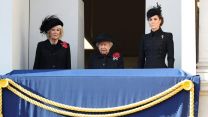 The Duchess of Cornwall, Duchess of Cambridge and the Queen watch the Remembrance Sunday ceremony at the Cenotaph from a balcony, November 2019 (Picture: MOD). The Duchess of Cornwall, Duchess of Cambridge and the Queen watch the Remembrance Sunday ceremony at the Cenotaph from a balcony, November 2019 (Picture: MOD).