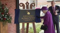 Her Majesty unveils a Royal British Legion Industries' centenary plaque in November 2019 (Picture: Pool). Her Majesty unveils a Royal British Legion Industries' centenary plaque in November 2019.