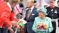 The Queen welcomed to Cardiff by schoolchildren and a 21-gun royal salute to open the fifth Assembly at the Senedd, June 2016 (Picture: MOD). Queen welcomed to Cardiff by schoolchildren and a 21-gun royal salute to open the fifth Assembly at the Senedd, June 2016 (Picture: MOD).