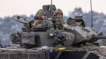Queen's Royal Hussars battlegroup soldiers battlegroup in a Warrior AFV drive during the final yraining exercise 20012023 CREDIT MOD Crown Copyright.jpg