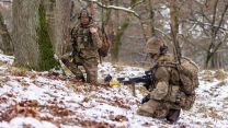 Queens Royal Hussars soldiers during the overwatch at a bridge crossing during the final training exercise 24012023 CREDIT MOD Crown Copyright.jpg