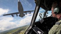 RAF C-17 Globemaster flying close formation with LXX 30 Squadron A400M during QPJ Flypast Practise 24052022 CREDIT MOD Crown Copyright.jpg