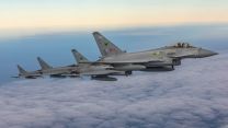 RAF Fighter Jets, Air to Air Refuelling aircraft mass air exercise with US, Bomber Task Force season close 10112021 Credit RAF.jpg
