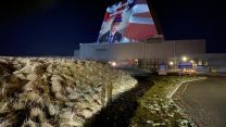 RAF Fylingdales projector tribute from a distance to Captain Sir Tom Moore 24022021 CREDIT BFBS
