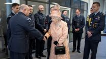 RAF Marham personnel greet the Queen as she visits the base's Integrated Training Centre, February 2020 (Picture: MOD). RAF Marham personnel greet the Queen as she visits the base's Integrated Training Centre, February 2020 (Picture: MOD).